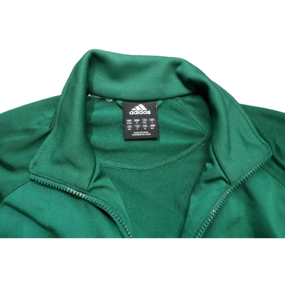 VTG Adidas Track Jacket Men Small Green Y2K Fencing Team Player Issued Full Zip